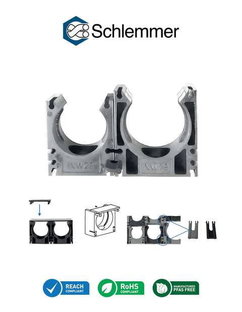 CORRUGATED TUBE HOLDER GREY NW 7.5