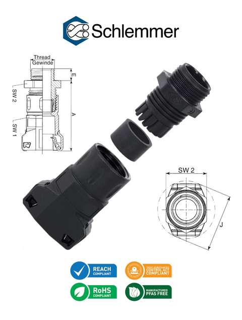 SEMFAST COMBI SET M32X1.5 NW29 BLACK