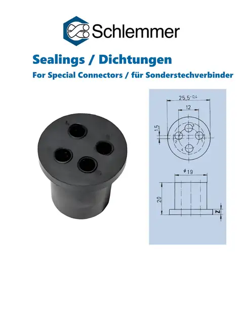 4-POLE CONNECTOR SEAL Z5.5 BAYONET 16S (4 SINGLE CABLES)