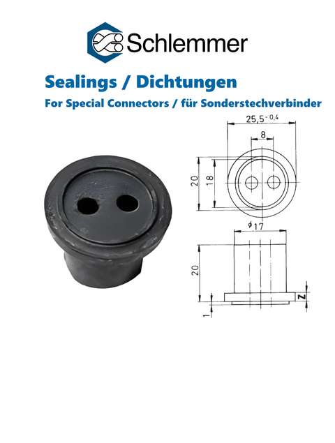 2-POLE CONNECTOR SEAL Z3.5 M27X1 (2 SINGLE CABLES)