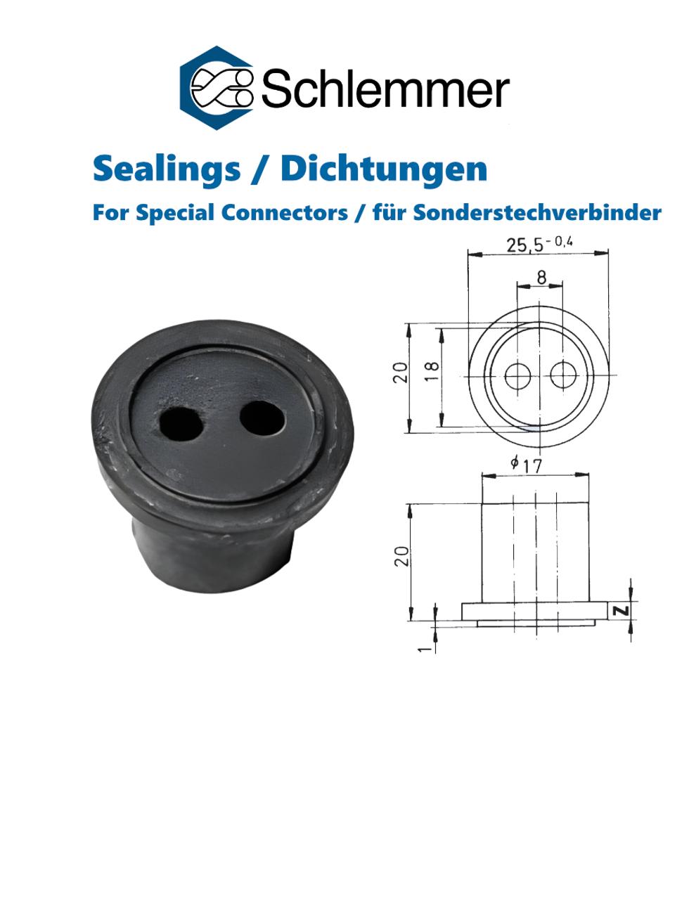2-POLE CONNECTOR SEAL Z3.5 M27X1 (2 SINGLE CABLES)