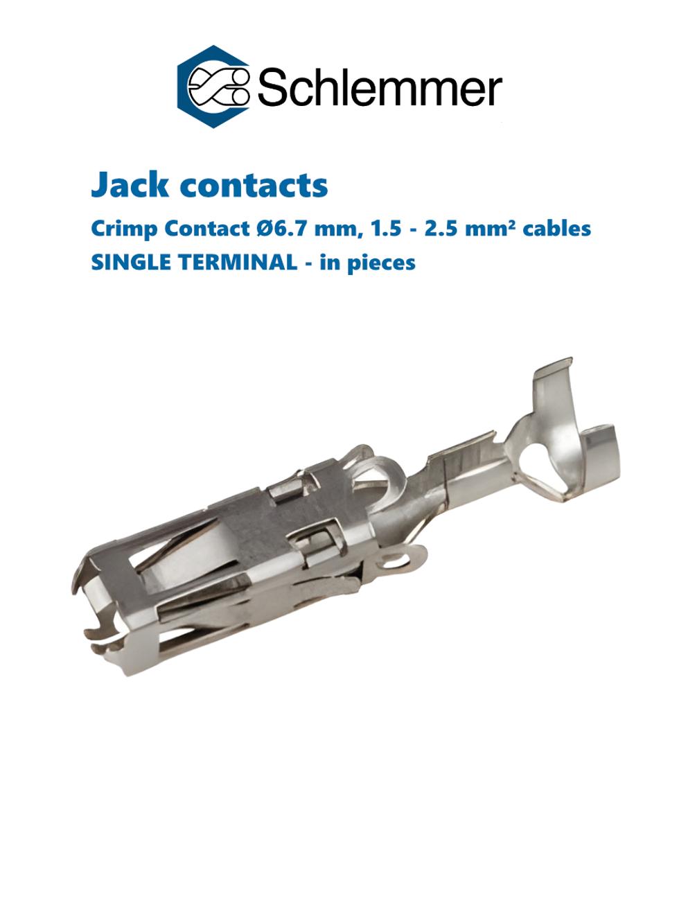 SOCKET CONTACT Ø6.7 /1,50-2,50 SINGLE-P1000
