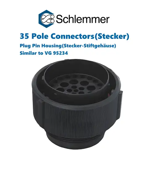 PLUG JACK HOUSING 35-POL 26XØ1,6 - 9XØ3,5 PA6GF30/SI BLACK