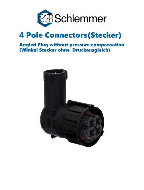 PLUG JACK HOUSING 90° WITH PROTECTION CAP NW8.5 W/OUT PRESSURE COMPANSATION 4-POL 4XØ2.5 PBP/PA6/SI BLACK/BLACK