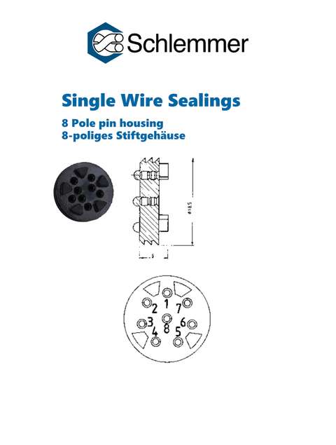 WIRE SEALING ONE PIECE 8-HOLE 18mm