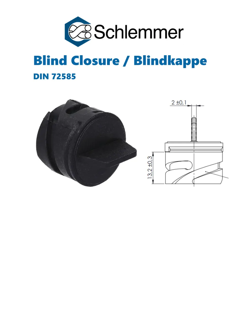 BLIND CLOSURE 4-POL DIN 72585