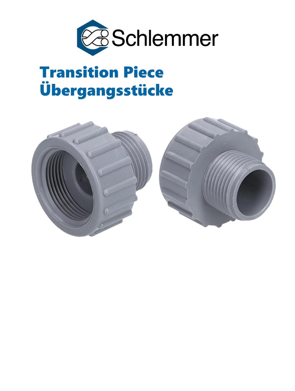 TPIECE PA6 Grey PG 11 --> 5/8" - 24 UNEF-2B