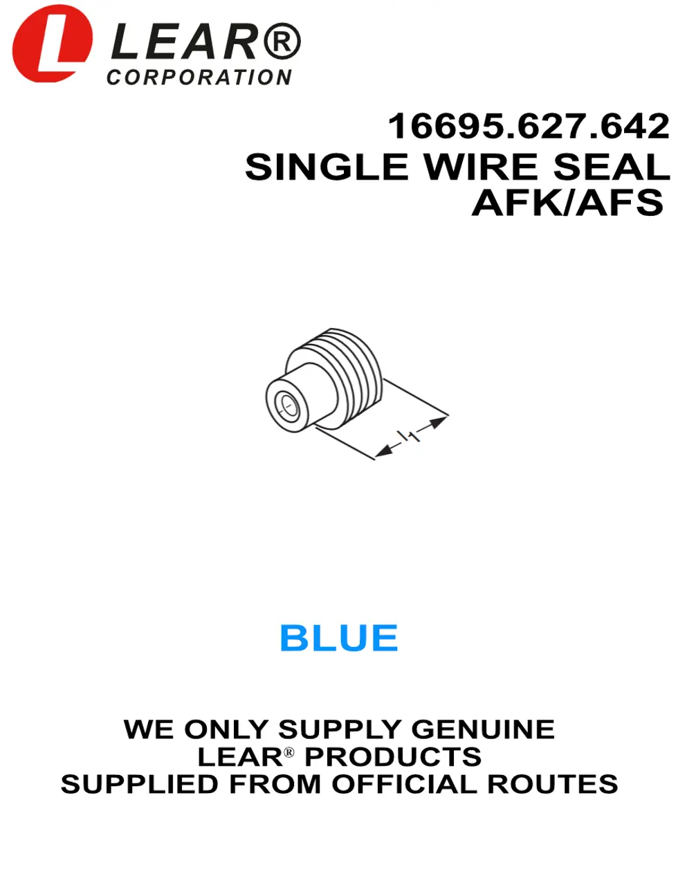 TERMINAL PLUG BLUE, 1.2-2.1 mm, Ø5.5