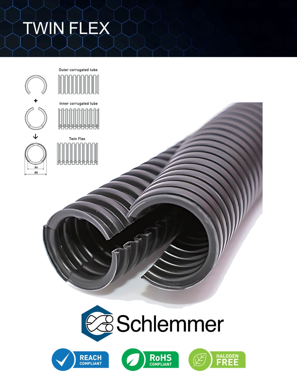 TWIN FLEX PA6 BKNO BLACK NW26