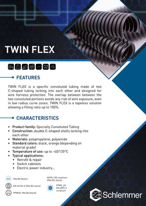 TWIN FLEX PPME UV BKNO BLACK NW50 RLX 25M (COIL)
