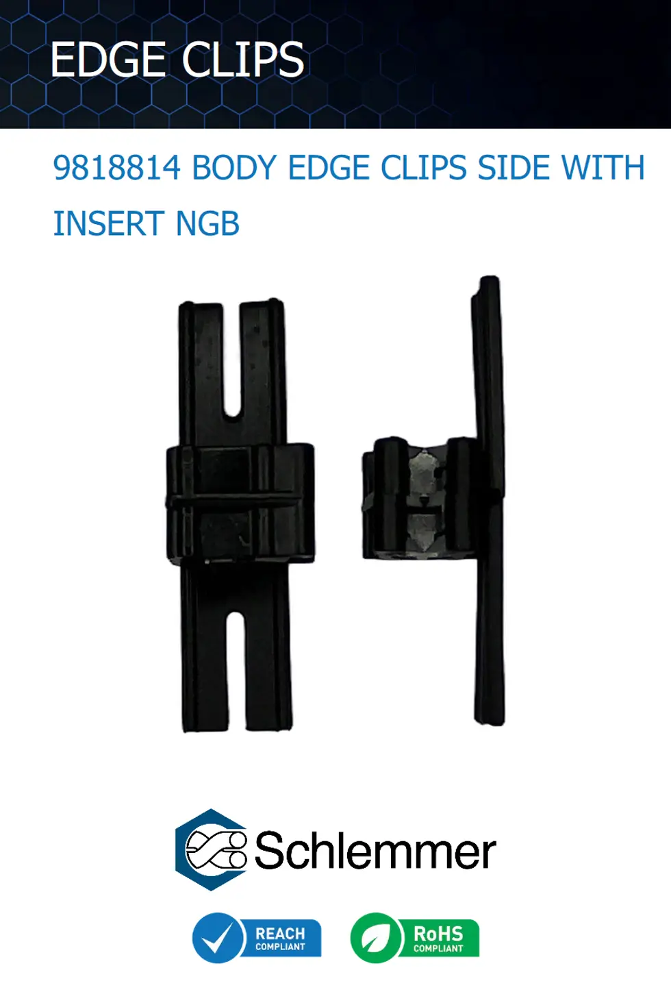 BODY EDGE CLIPS WITH INSERT 1.0-3.0 NGB