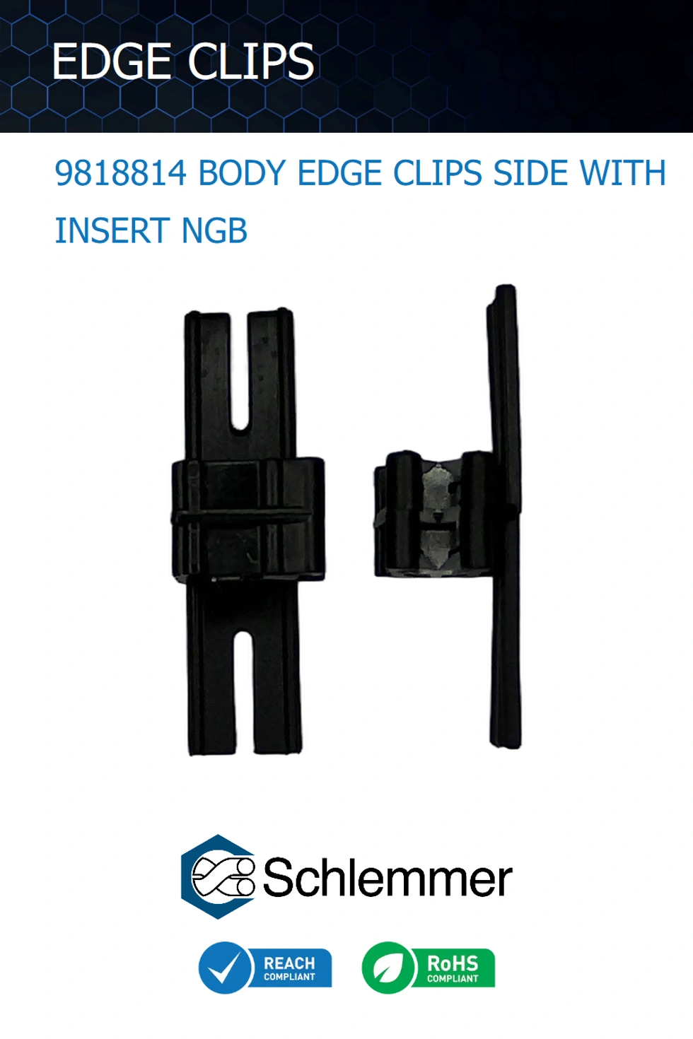 BODY EDGE CLIPS WITH INSERT 1.0-3.0 NGB