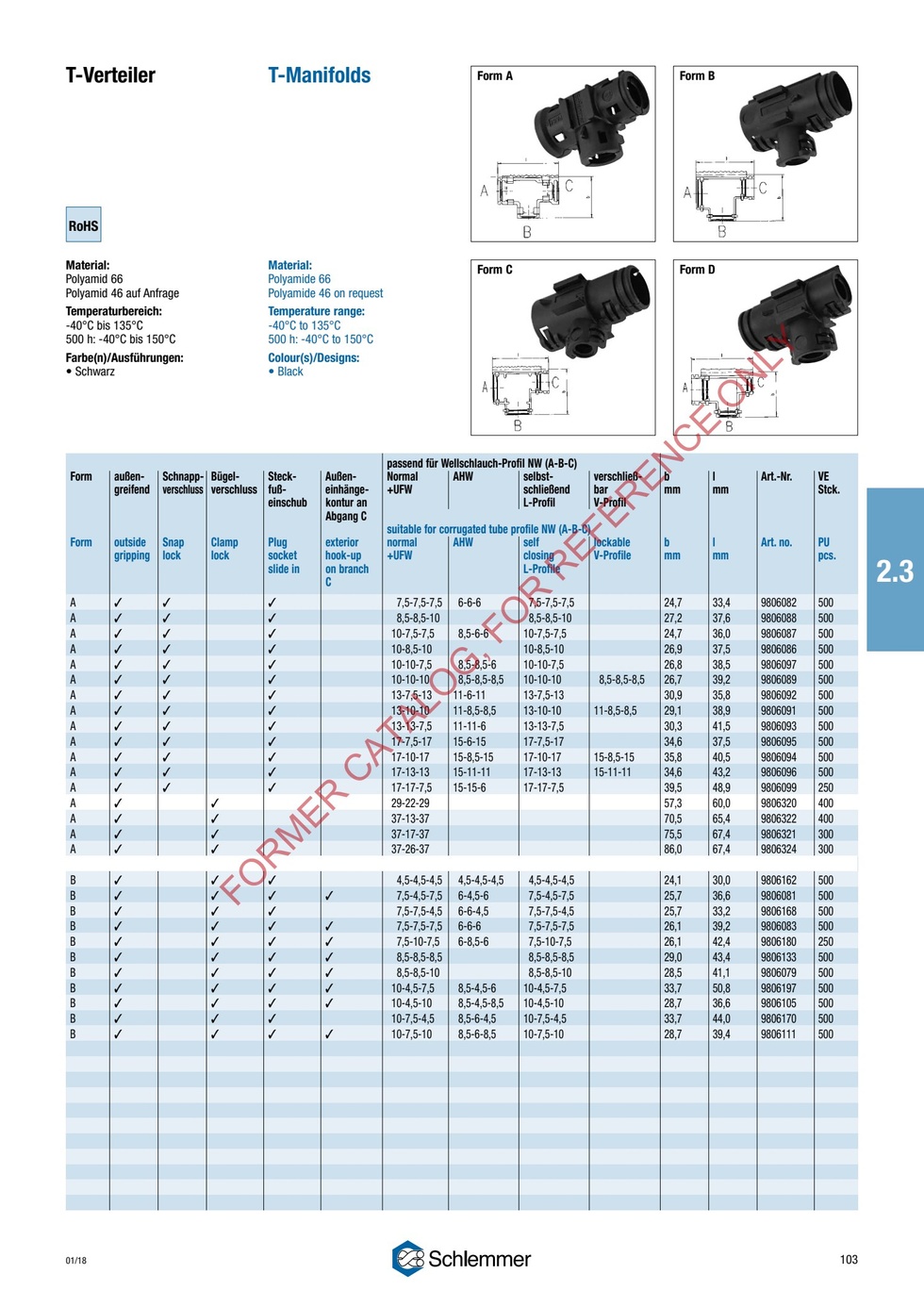 POLYFLEX REDUCER FORM D NW 10 → 7.5