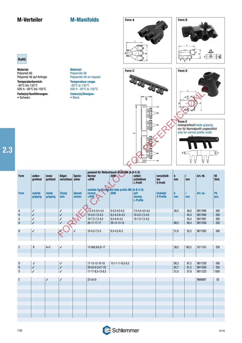POLYFLEX T-MANIFOLD FORM B NW 8.5-8.5-8.5