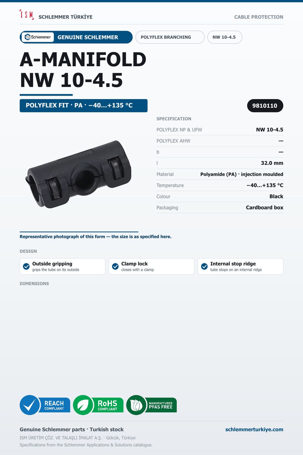 POLYFLEX A-MANIFOLD FORM SPECIAL NW 10-4.5
