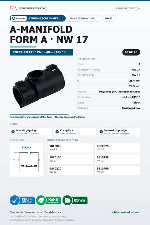 POLYFLEX A-MANIFOLD FORM A NW 17