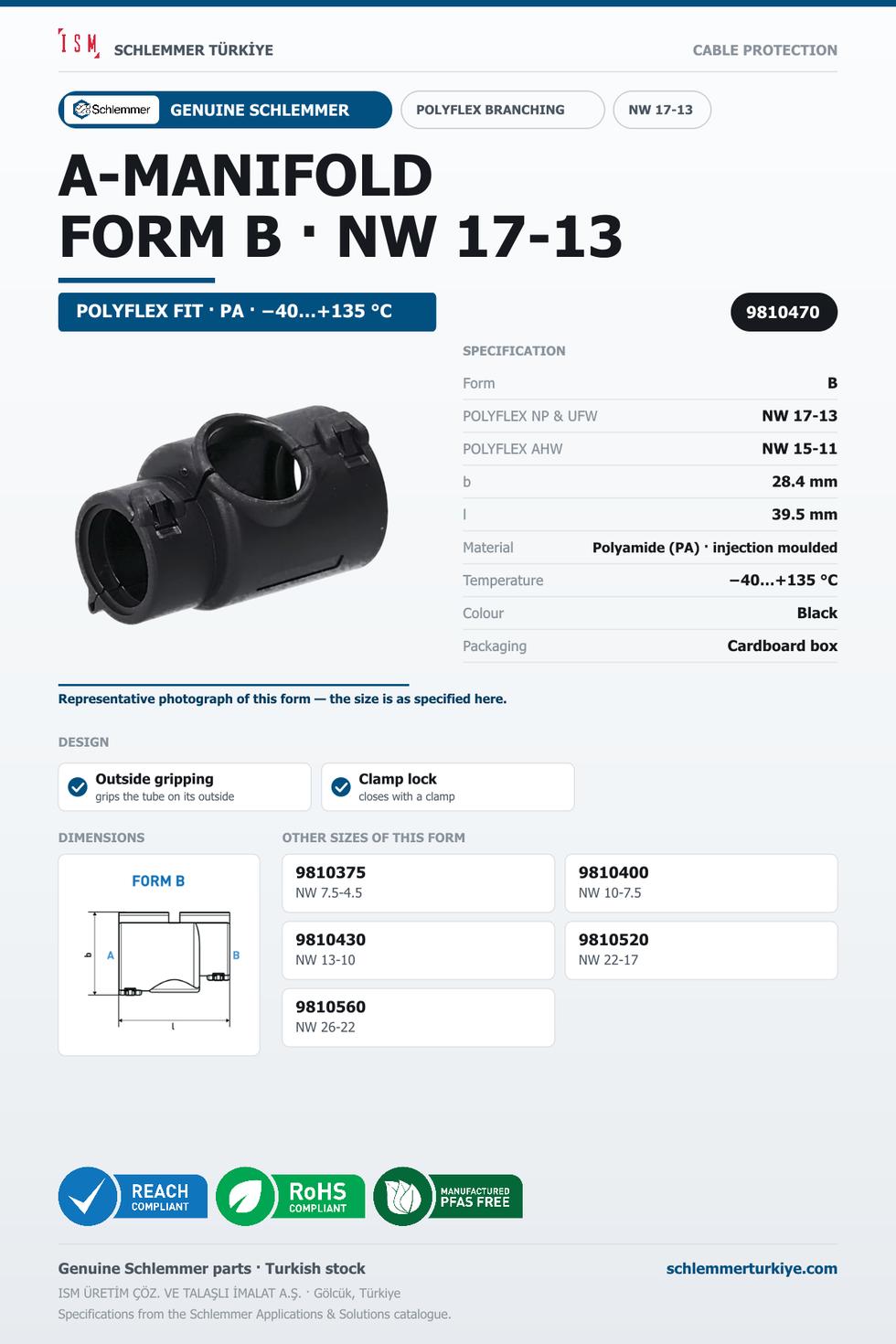 POLYFLEX A-MANIFOLD FORM B NW 17-13