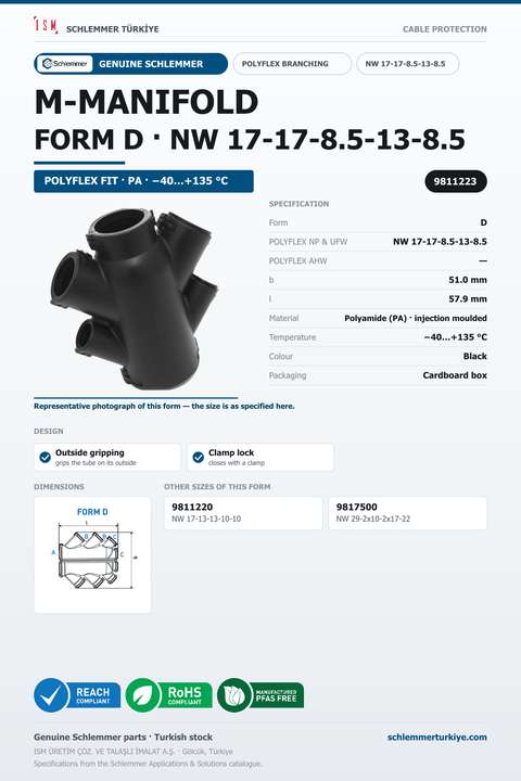 POLYFLEX M-MANIFOLD FORM D NW 17-17-8.5-13-8.5