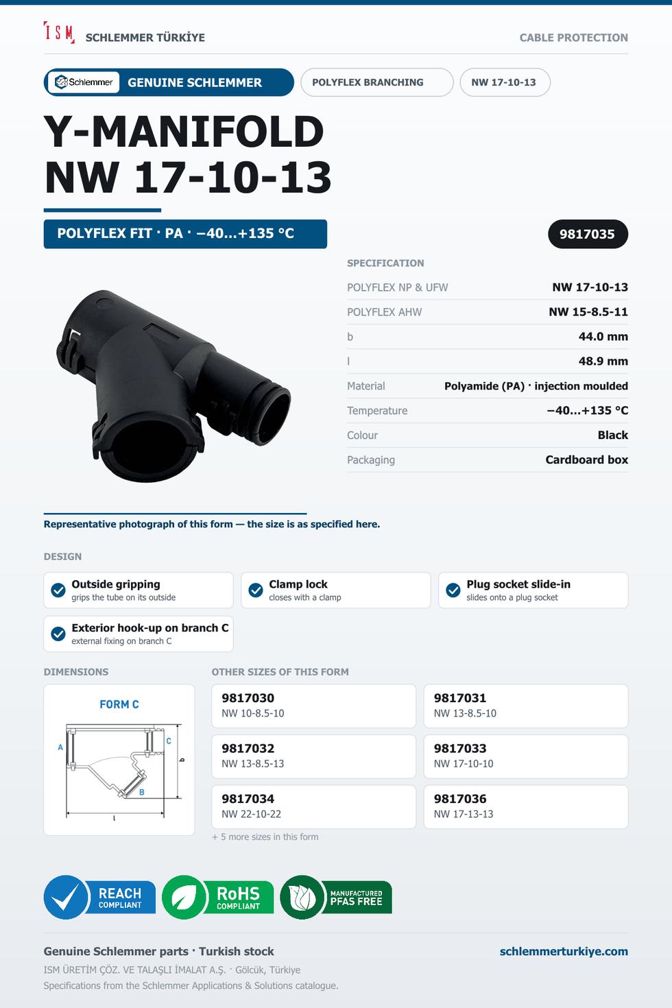 POLYFLEX Y-MANIFOLD FORM C-SIMILAR NW 17-10-13