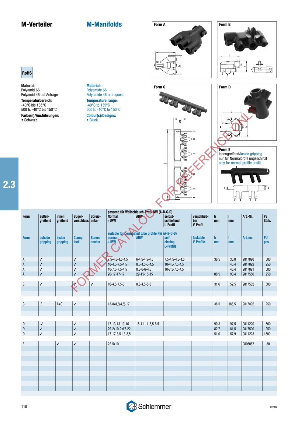 POLYFLEX Y-MANIFOLD FORM C-SIMILAR NW 17-13-13