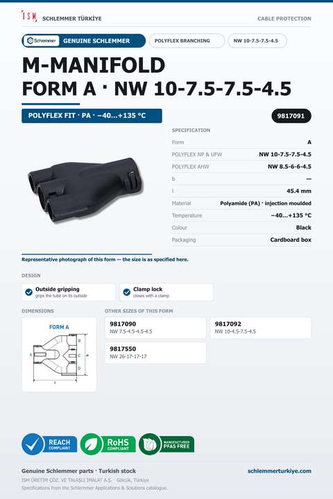 POLYFLEX M-MANIFOLD FORM A NW 10-7.5-7.5-4.5
