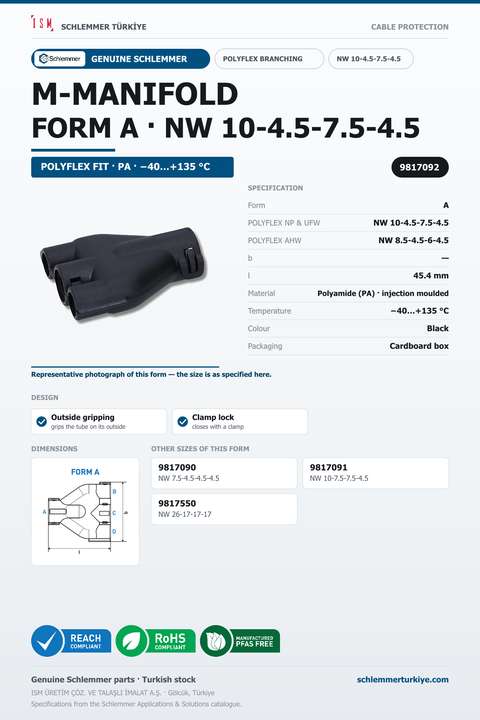 POLYFLEX M-MANIFOLD FORM A NW 10-4.5-7.5-4.5