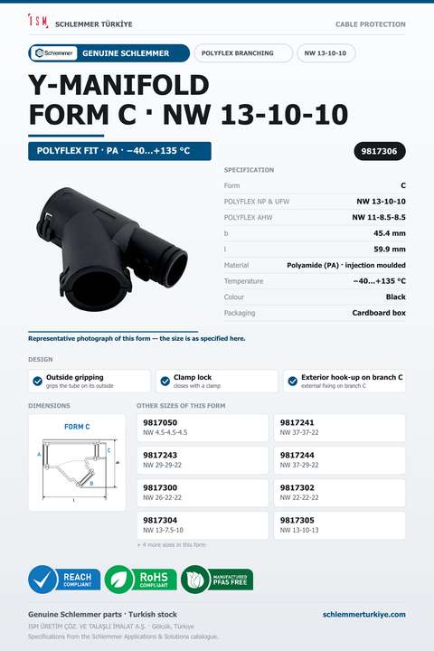 POLYFLEX Y-MANIFOLD FORM C NW 13-10-10