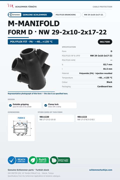POLYFLEX M-MANIFOLD FORM D NW 29-2x10-2x17-22