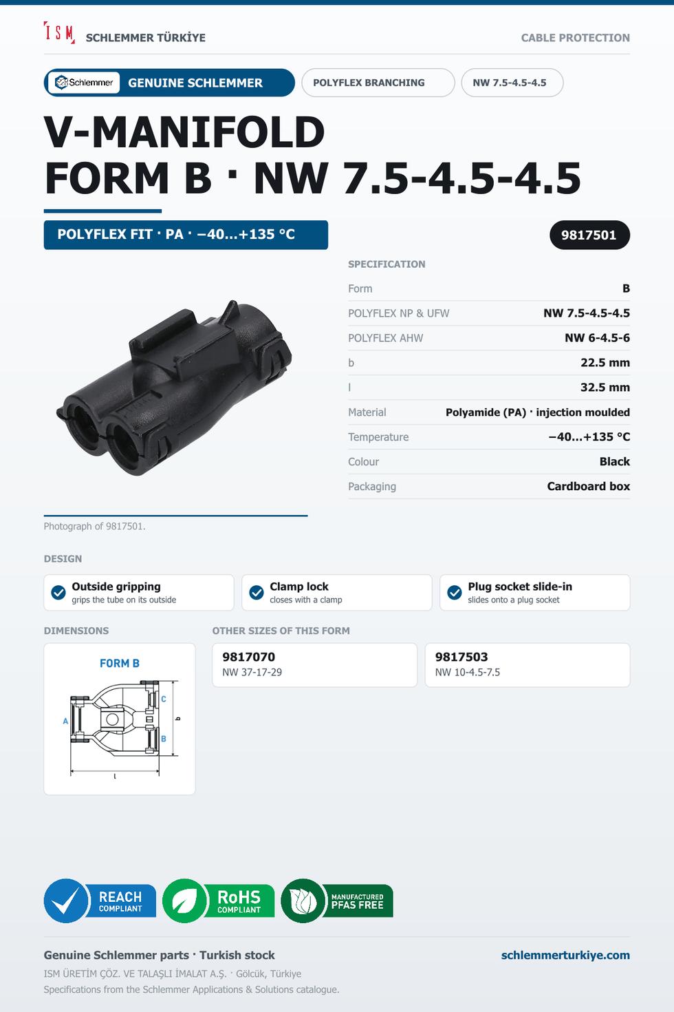 POLYFLEX V-MANIFOLD FORM B NW 7.5-4.5-4.5