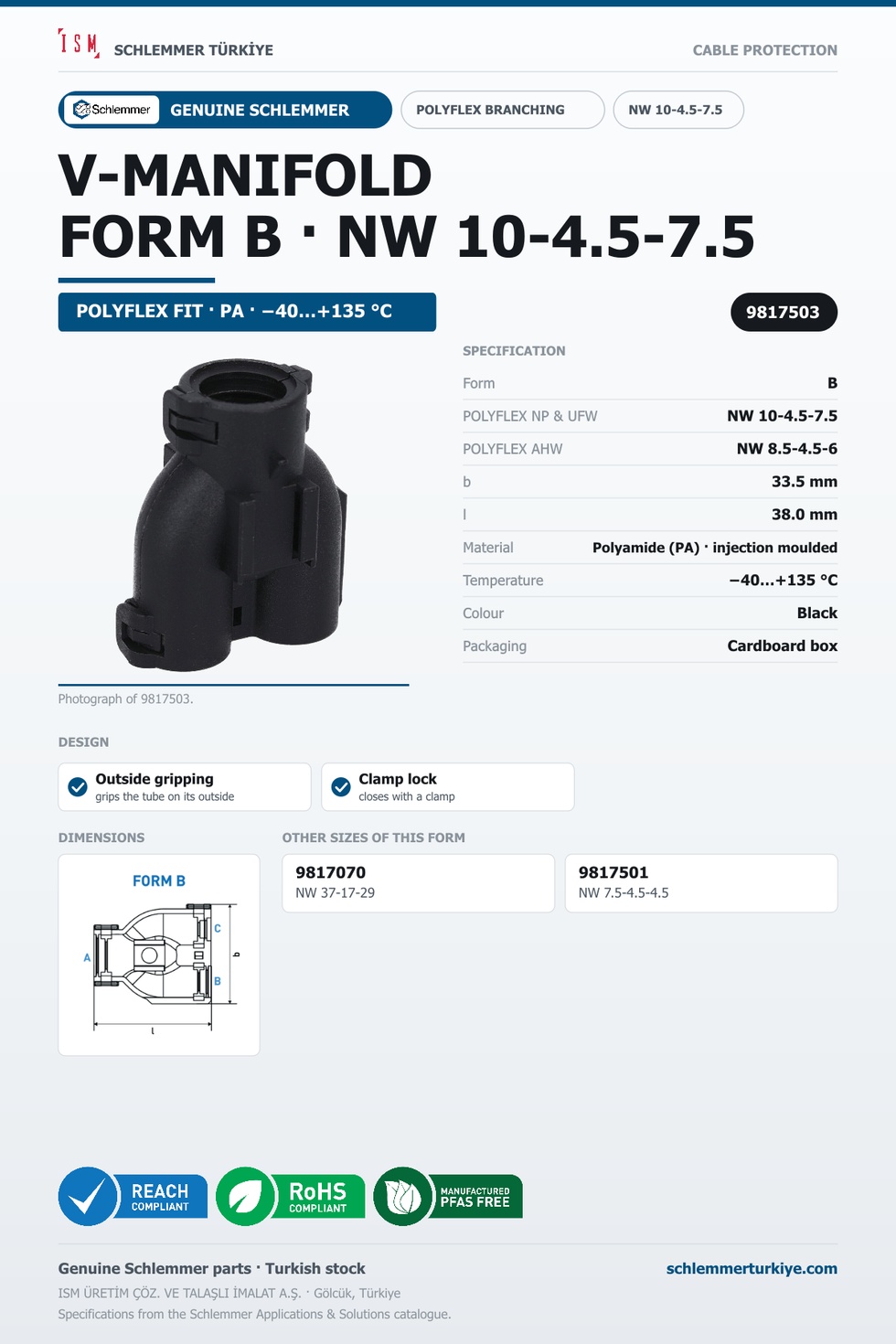 POLYFLEX V-MANIFOLD FORM B NW 10-4.5-7.5
