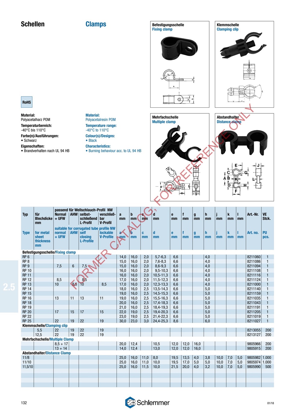 CORRUGATED TUBE HOLDER BLACK NW 14+16