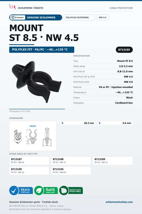 MOUNT NW4.5 FORM ST 8.8-11.0