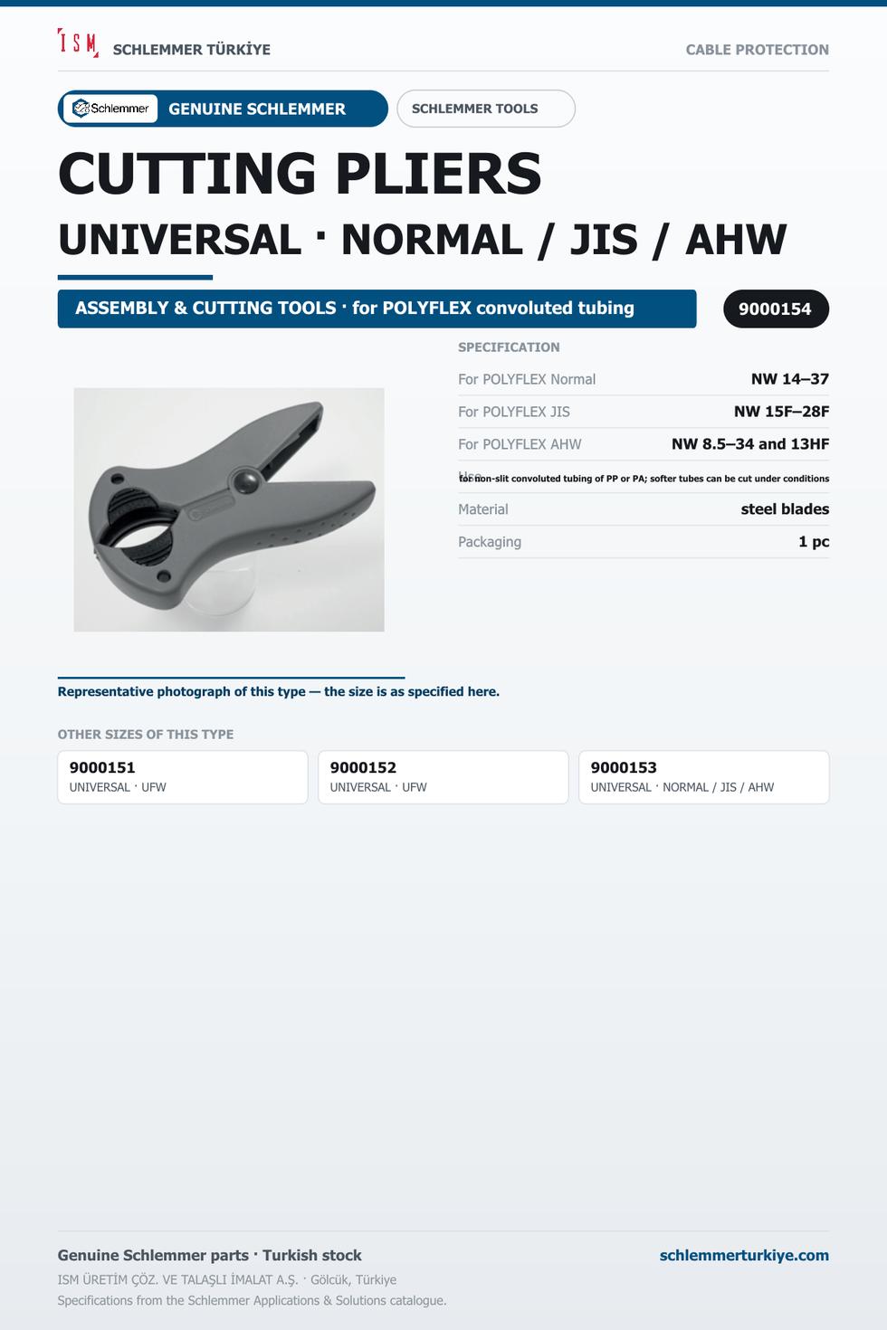 CUTTING PLIERS · UNIVERSAL · NORMAL / JIS / AHW