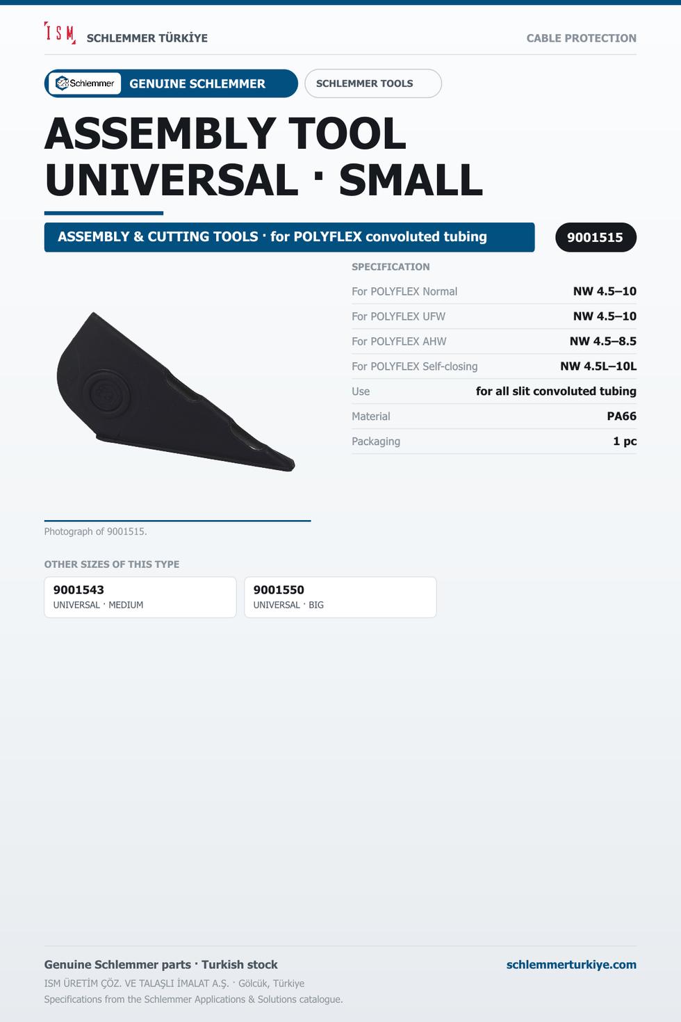 ASSEMBLY TOOL · UNIVERSAL · SMALL