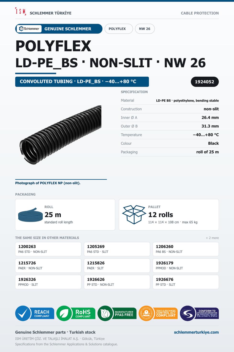 POLYFLEX NP LD-PEBS NONSLIT NW26