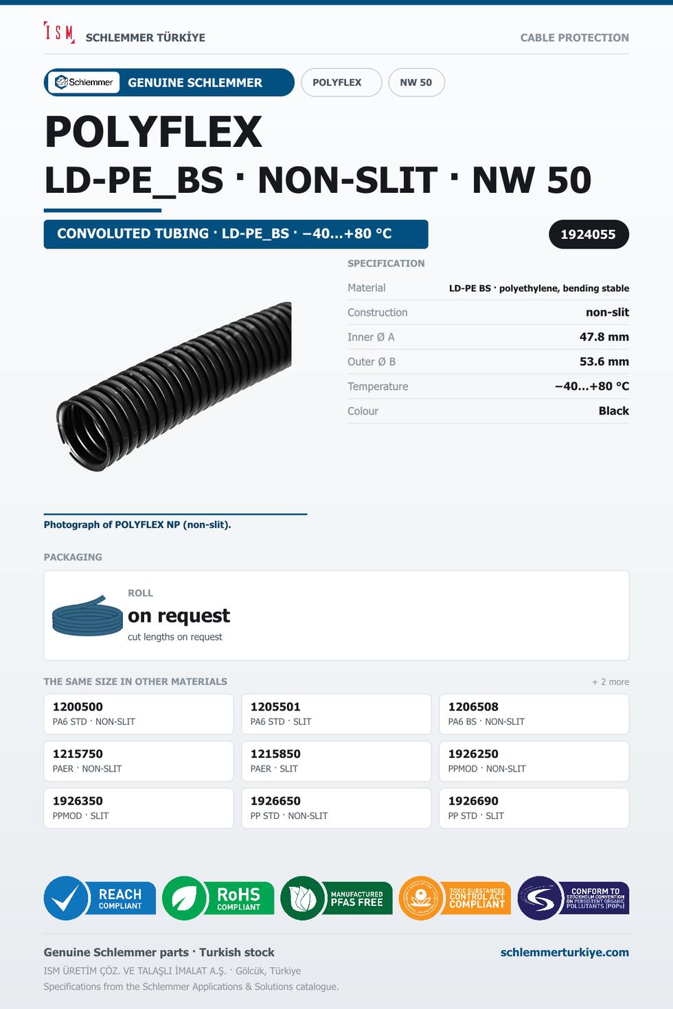 POLYFLEX NP LD-PEBS NONSLIT NW50