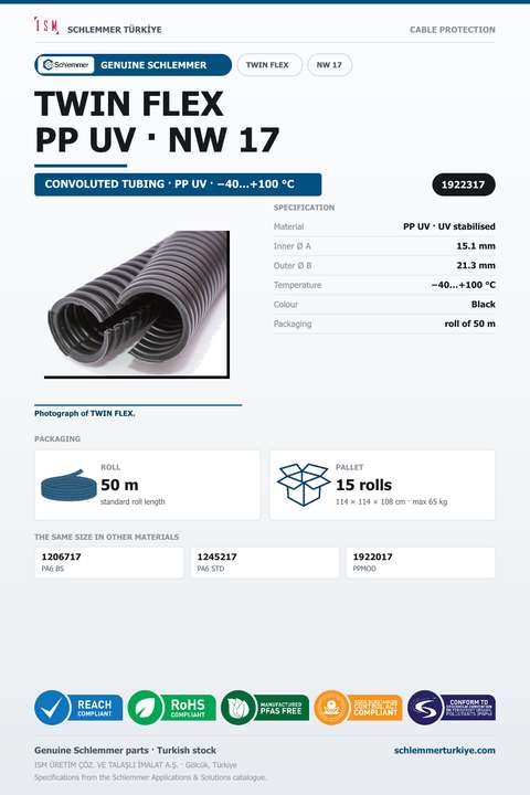 TWIN FLEX NW17 NORMAL TPC-EE (Arnitel) PP UV RLX 50 Meters