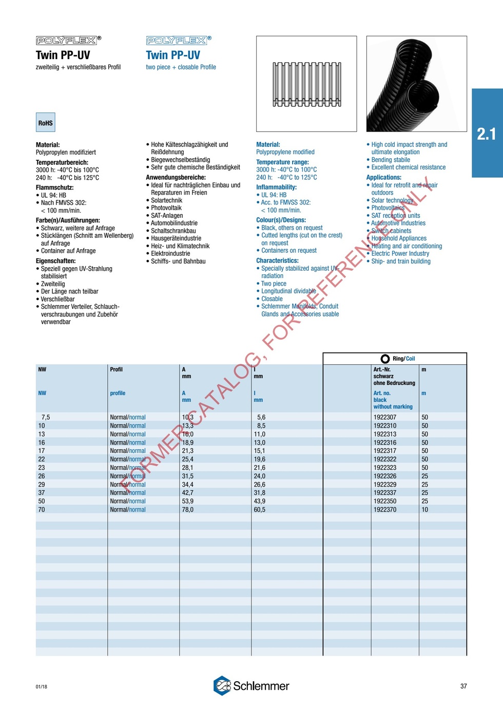 TWIN FLEX · PP UV · NW 26