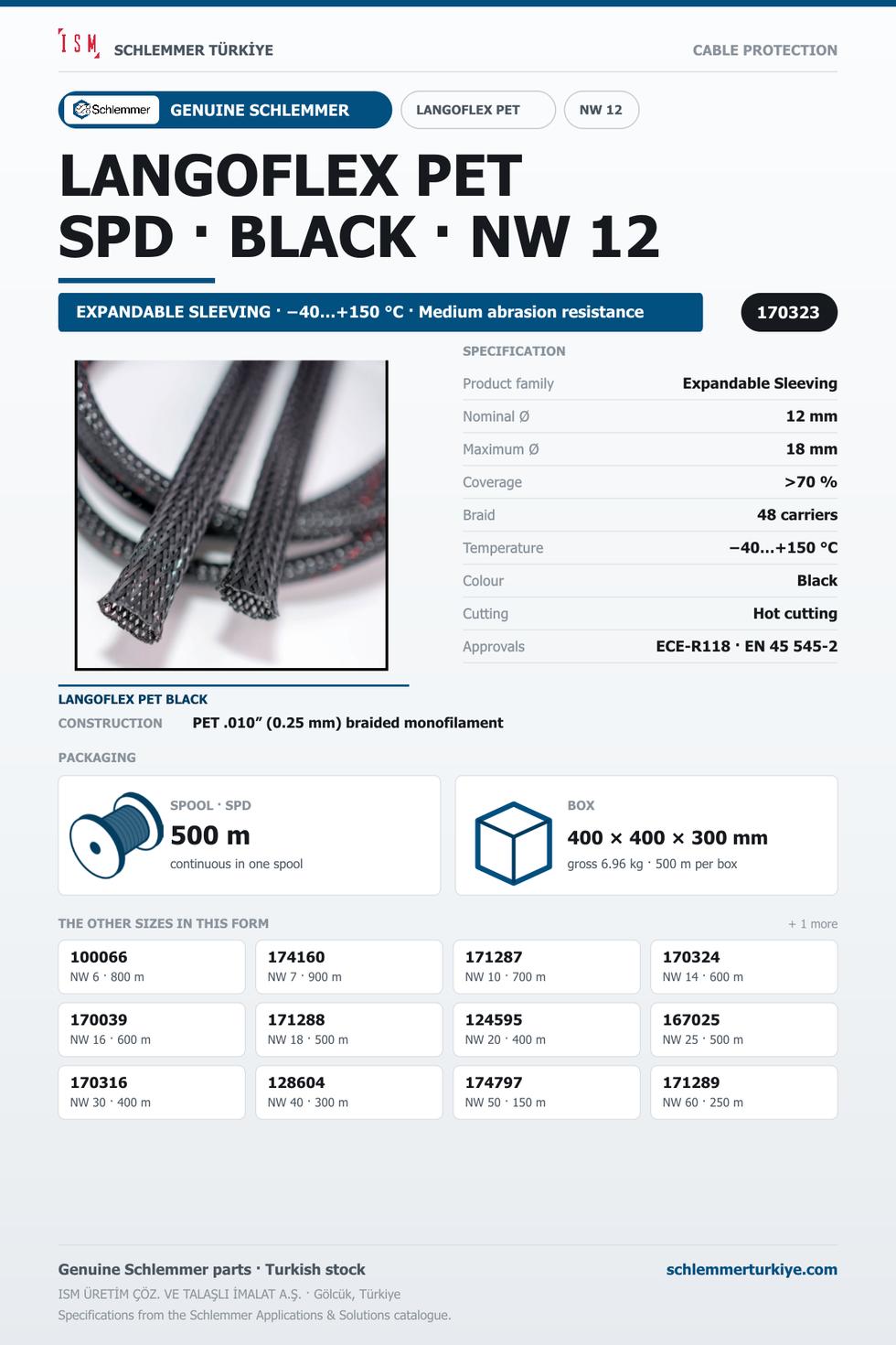 LANGOFLEX PET BKNO 12 SPD 500M 48C