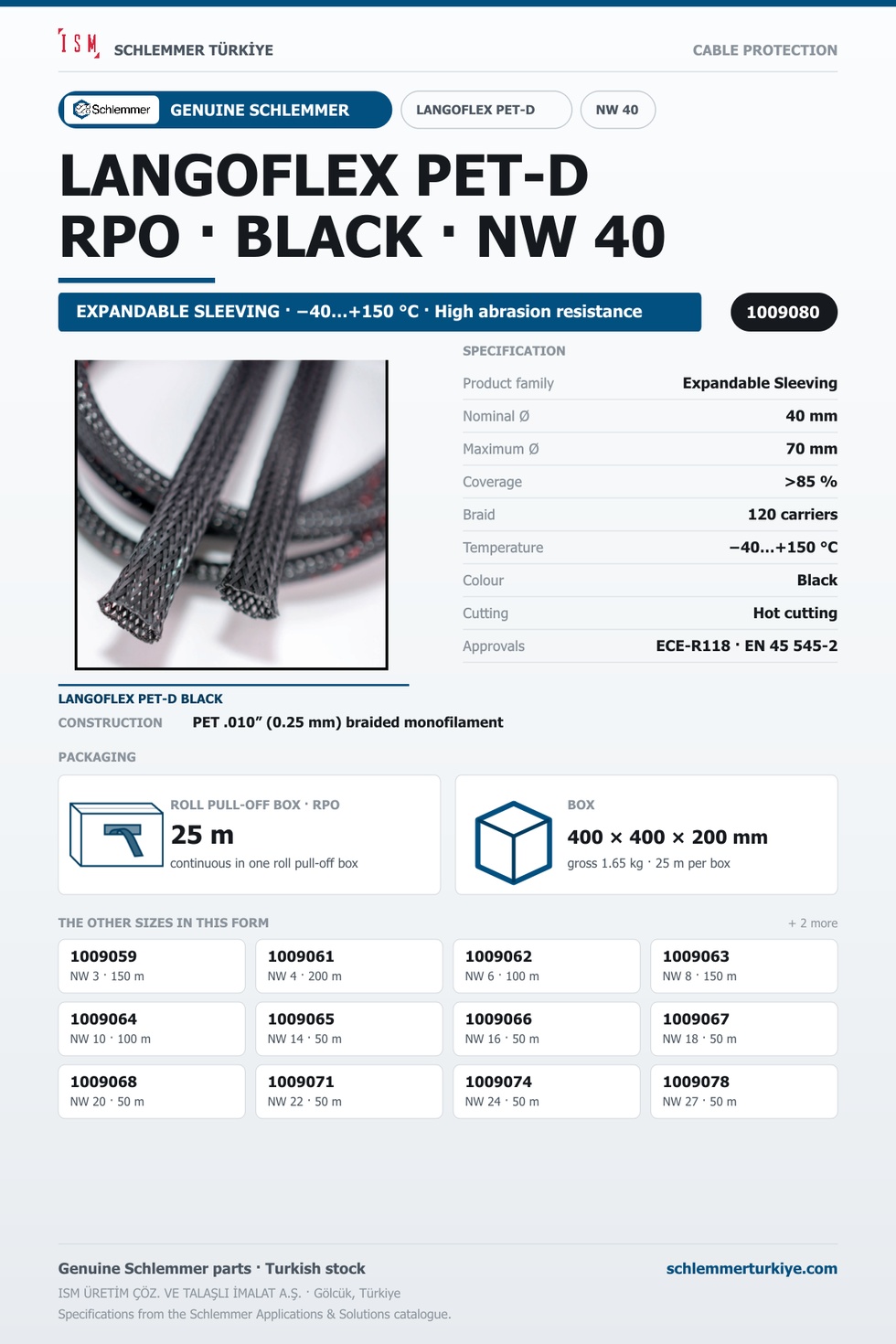 LANGOFLEX PET-D BKNO 40 RPO 25M 120C