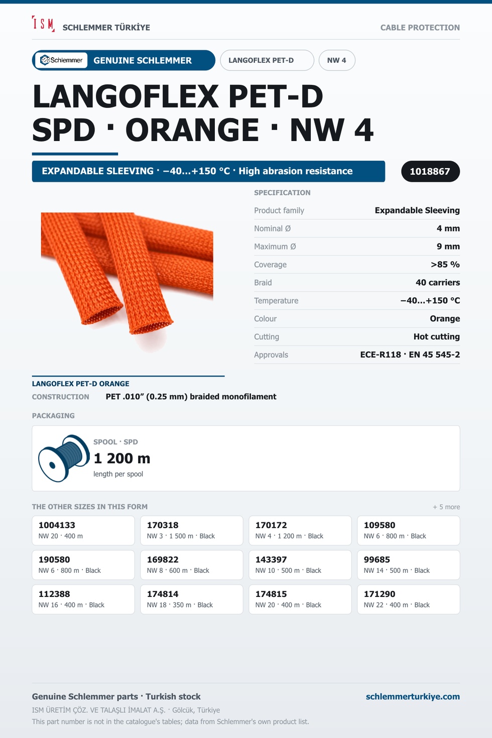 LANGOFLEX PET-D ORNO 04 SPD 1200M 40C