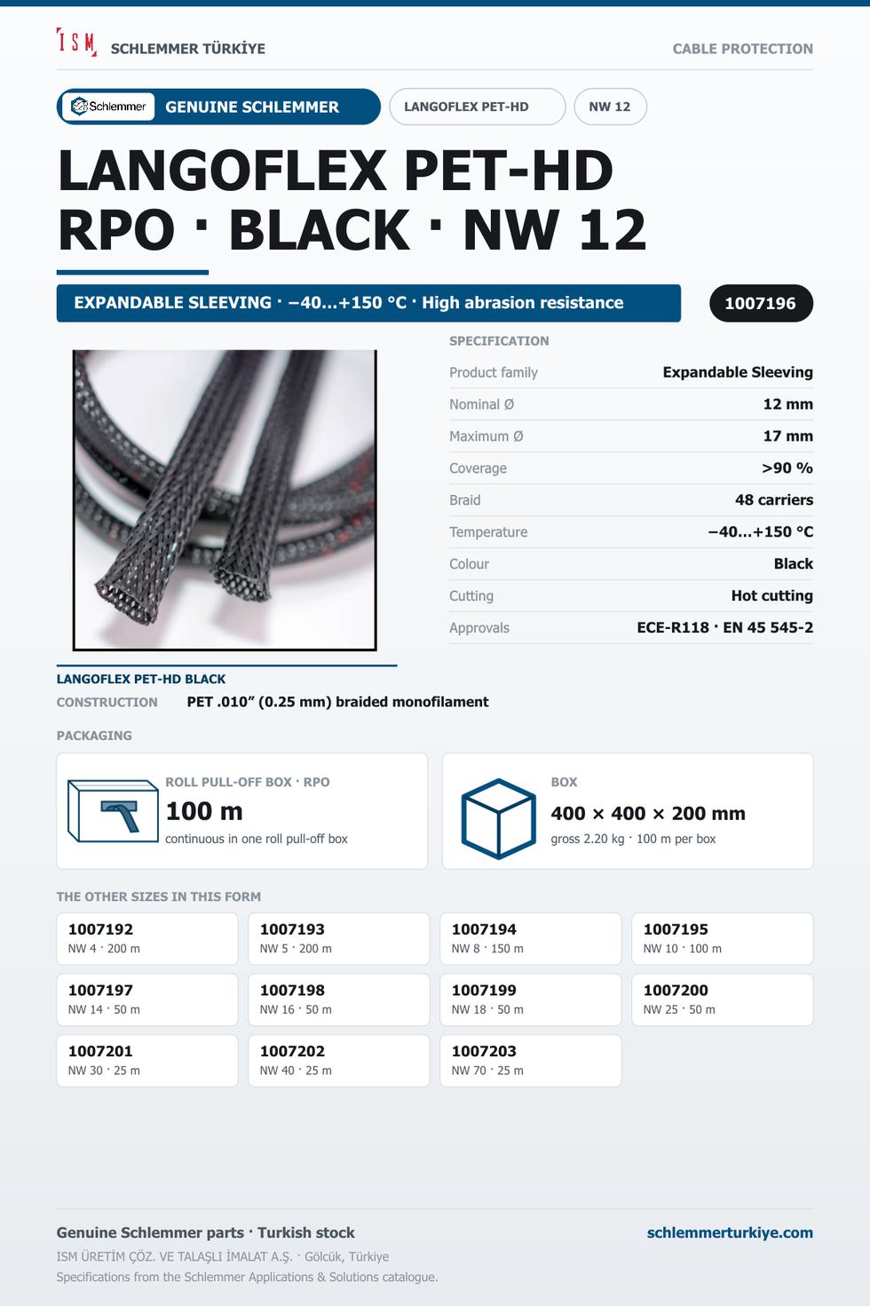 LANGOFLEX PET-HD BKNO 12 RPO 100M 48C