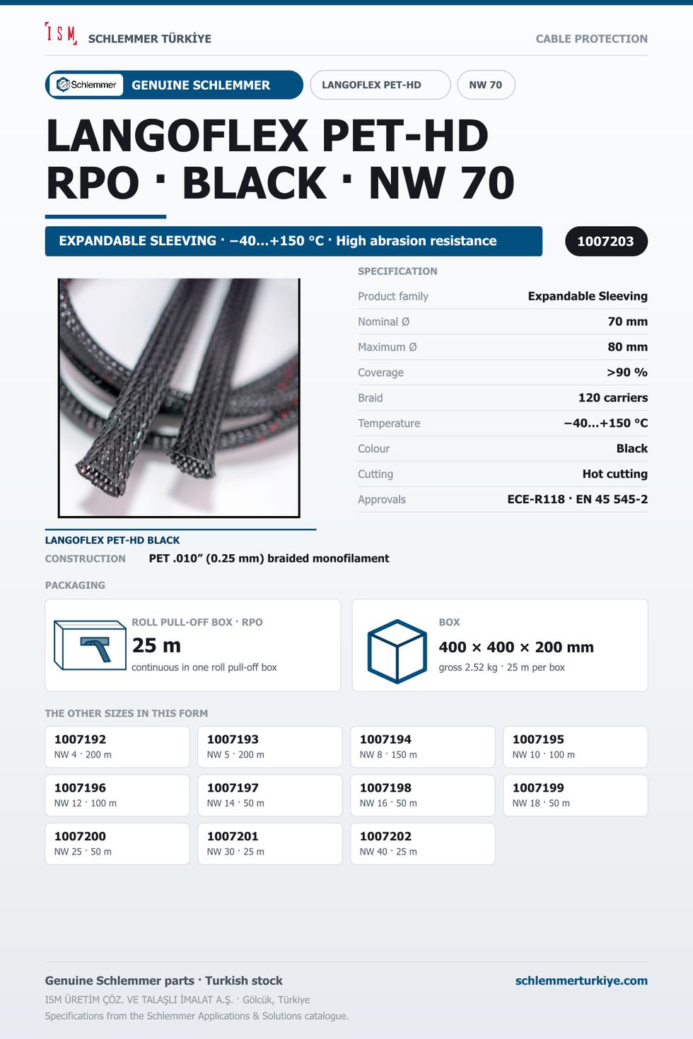 LANGOFLEX PET-HD BKNO 70 RPO 25M 120C