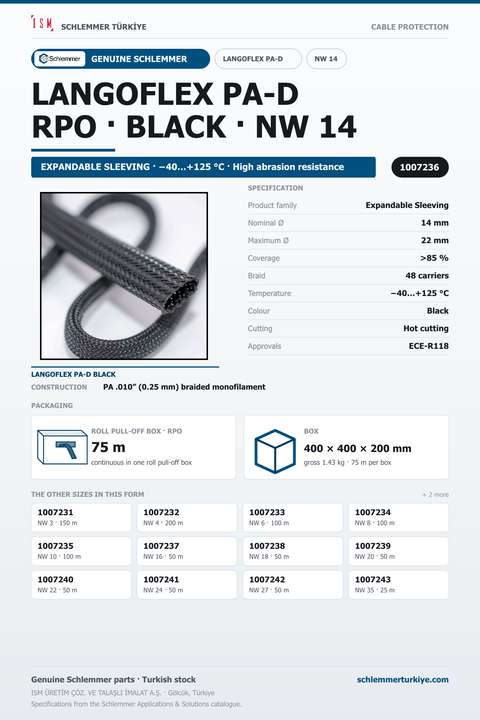 LANGOFLEX PA-D · NW 14 · RPO 75 M · BLACK