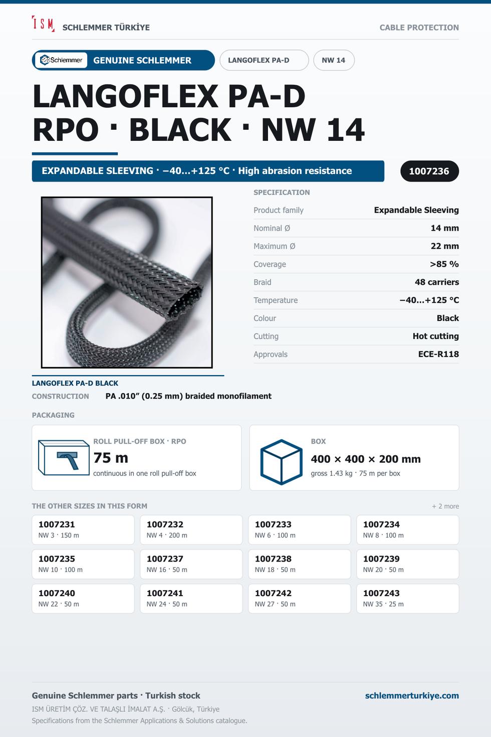 LANGOFLEX PA-D · NW 14 · RPO 75 M · BLACK