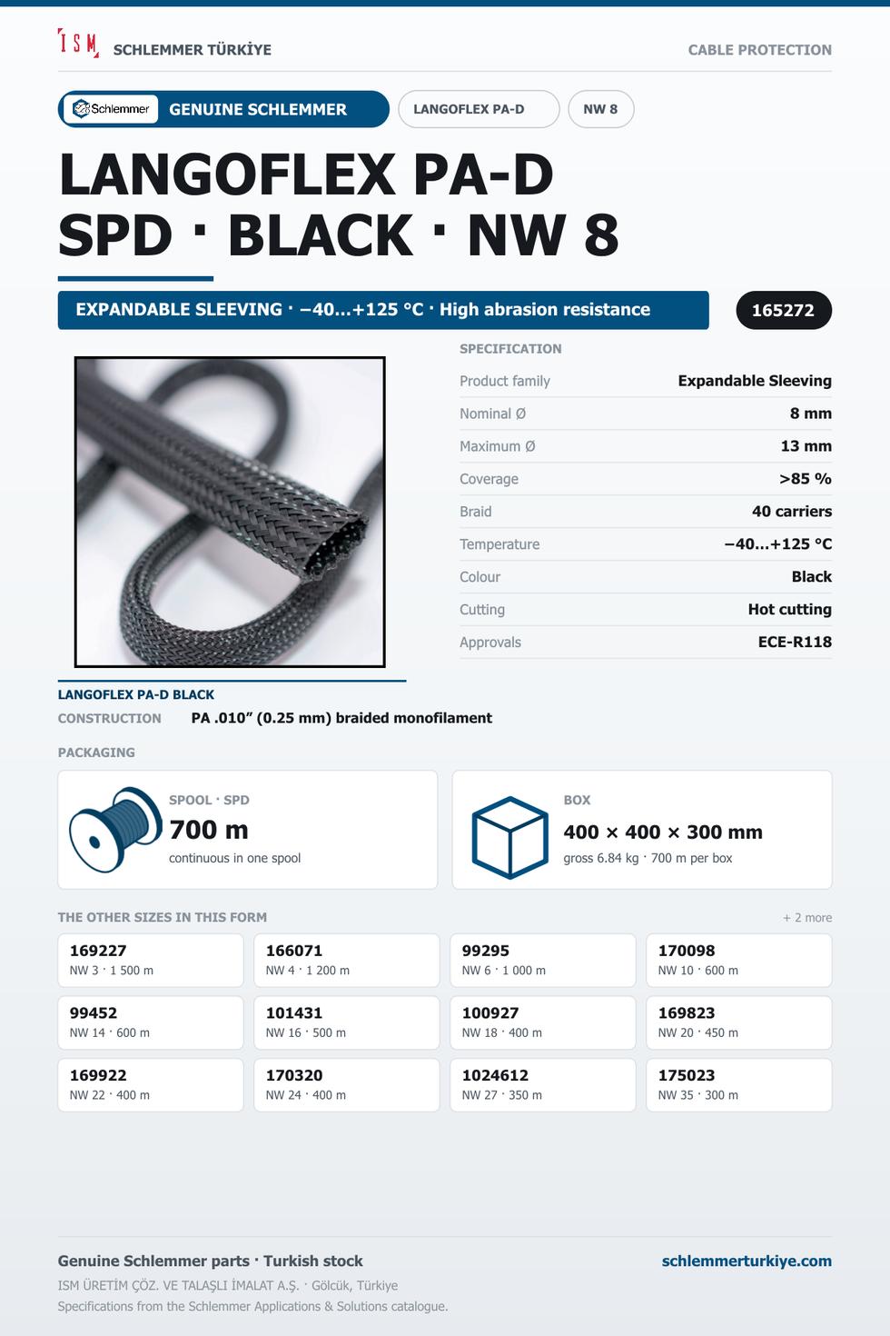 LANGOFLEX PA-D BKNO 08 SPD 700M 40C
