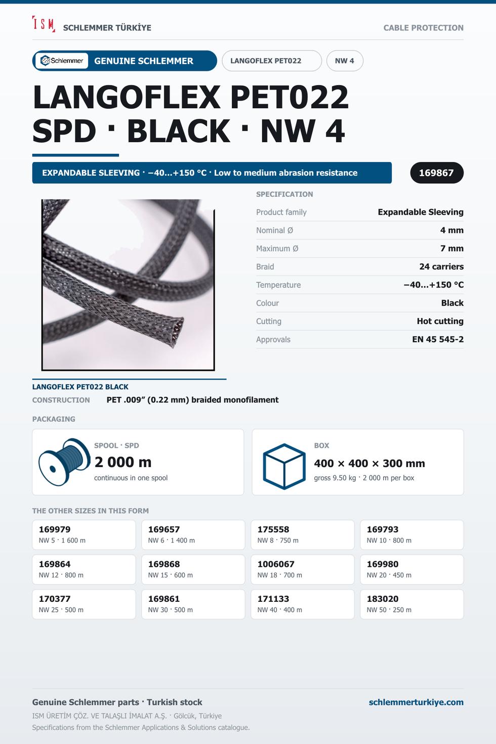 LANGOFLEX PET022 BKNO 04 SPD 2000M 24C