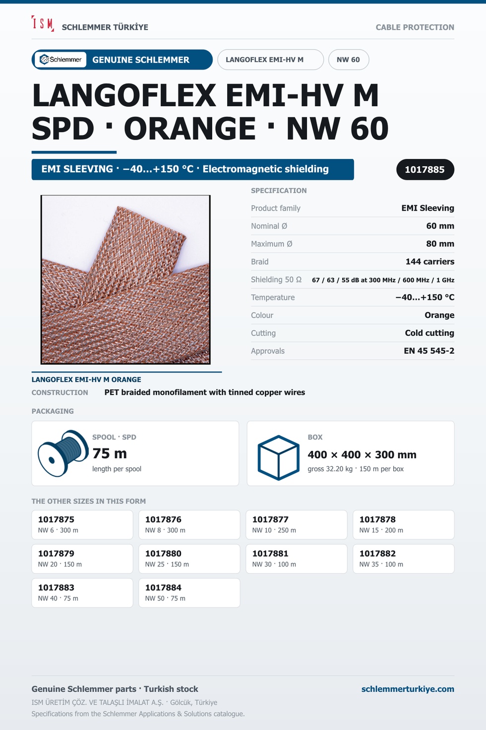 LANGOFLEX EMI-HV M ORNO 60 SPD 75M 144C
