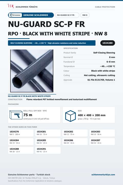 NU-GUARD SC-P FR BKWH 08 RPO 75M