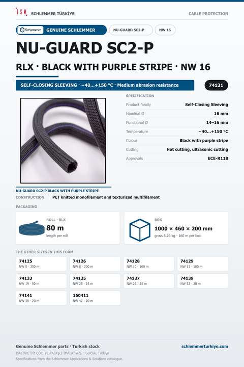 NU-GUARD SC2-P BKPU 16 RLX 80M